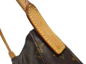 LOUIS VUITTON ルイヴィトン ルーピングMM ワンショルダーバッグ M51146 モノグラム PVC レザー ブラウン ゴールド金具 美品 中古 4b005419