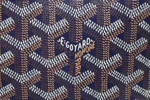 新品未使用 GOYARD ゴヤール サンルイPM バッグ トートバッグ STLOUIPMLTY09CL09P PVC レザー ヘリンボーン ネイビー 中古 4b005422