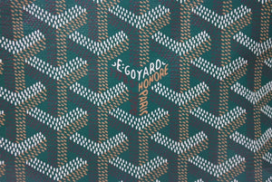 新品未使用 GOYARD ゴヤール サンルイPM バッグ トートバッグ STLOUIPMLTY09CL09P PVC レザー ヘリンボーン グリーン 中古 4b005423