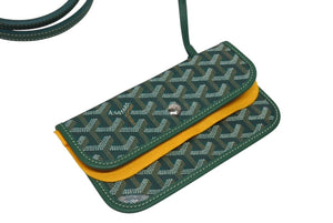 新品未使用 GOYARD ゴヤール サンルイPM バッグ トートバッグ STLOUIPMLTY09CL09P PVC レザー ヘリンボーン グリーン 中古 4b005423