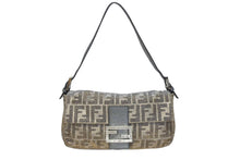 Load image into Gallery viewer, 極美品 FENDI フェンディ マンマバケット ワンショルダーバッグ 8BR600 ズッカ柄 キャンバス ラインストーン ラメ レザー 中古 4b005425