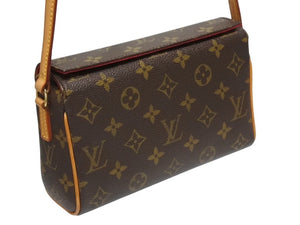 極美品 LOUIS VUITTON ルイヴィトン ハンドバッグ レシタル モノグラムキャンバス M51900 ゴールド金具 ブラウン 中古 4b005429
