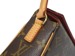 極美品 LOUIS VUITTON ルイヴィトン ハンドバッグ レシタル モノグラムキャンバス M51900 ゴールド金具 ブラウン 中古 4b005429