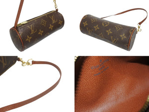 極美品 LOUIS VUITTON ルイヴィトン パピヨン30 ハンドバッグ M51385 筒型 モノグラムキャンバス ブラウン 中古 4b005431
