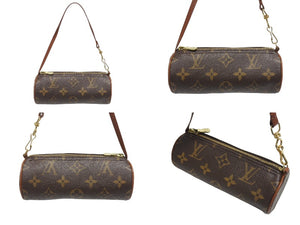 極美品 LOUIS VUITTON ルイヴィトン パピヨン30 ハンドバッグ M51385 筒型 モノグラムキャンバス ブラウン 中古 4b005431