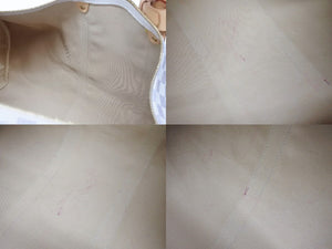 LOUIS VUITTON ルイヴィトン ダミエ アズール キーポル55 ボストンバッグ N41429 PVC ヌメ革 ホワイト ブラウン 美品 中古 4b005433