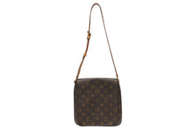 Load image into Gallery viewer, LOUIS VUITTON ルイヴィトン モノグラム ミュゼットサルサ ショルダーバッグ M51258 ブラウン PVC ヌメ革 ゴールド金具 美品 中古 4b005434