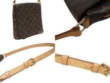 Load image into Gallery viewer, LOUIS VUITTON ルイヴィトン モノグラム ミュゼットサルサ ショルダーバッグ M51258 ブラウン PVC ヌメ革 ゴールド金具 美品 中古 4b005434