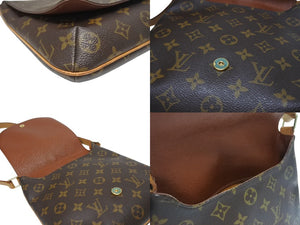 LOUIS VUITTON ルイヴィトン モノグラム ミュゼットサルサ ショルダーバッグ M51258 ブラウン PVC ヌメ革 ゴールド金具 美品 中古 4b005434