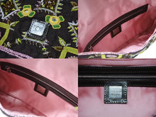 Load image into Gallery viewer, 極美品 FENDI フェンディ ビーズ刺繍 マンマバケット ハンドバッグ ブラック マルチカラー キャンバス ビーズ レザー ワンショルダー 26424 中古 4b005436