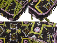 Load image into Gallery viewer, 極美品 FENDI フェンディ ビーズ刺繍 マンマバケット ハンドバッグ ブラック マルチカラー キャンバス ビーズ レザー ワンショルダー 26424 中古 4b005436