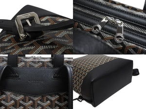 新品未使用 GOYARD ゴヤール シザルパン バックパック ブラック リュック カーフスキン CISALPMMLTY01CL01P シルバー金具 中古 4b005437