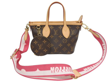 新品同様 LOUIS VUITTON ルイヴィトン ネヴァーフル BB モノグラム ショルダーバッグ ブラウン ICチップ M46705 中古 4b005439
