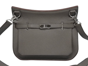 極美品 HERMES エルメス ショルダーバッグ ジプシエール28 □O シルバー金具 エタン バイカラー トリヨンクレマンス 中古 4b005442