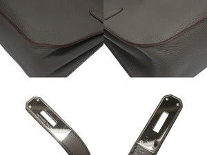 極美品 HERMES エルメス ショルダーバッグ ジプシエール28 □O シルバー金具 エタン バイカラー トリヨンクレマンス 中古 4b005442