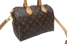 Load image into Gallery viewer, 極美品 LOUIS VUITTON ルイヴィトン スピーディ バンドリエール25 ハンドバッグ M41113 モノグラム ブラウン 中古 4b005444