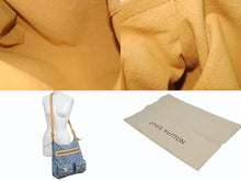 Load image into Gallery viewer, LOUIS VUITTON ルイヴィトン バギーGM ショルダーバッグ M95048 モノグラムデニム ブルー ゴールド金具 美品 中古 4b005448