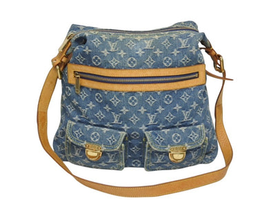 LOUIS VUITTON ルイヴィトン バギーGM ショルダーバッグ M95048 モノグラムデニム ブルー ゴールド金具 美品 中古 4b005448