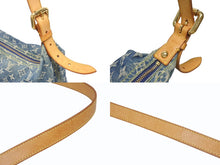 Load image into Gallery viewer, LOUIS VUITTON ルイヴィトン バギーGM ショルダーバッグ M95048 モノグラムデニム ブルー ゴールド金具 美品 中古 4b005448