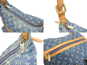 LOUIS VUITTON ルイヴィトン バギーGM ショルダーバッグ M95048 モノグラムデニム ブルー ゴールド金具 美品 中古 4b005448
