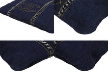 Load image into Gallery viewer, [USED/中古]CHANEL シャネル トートバッグ ネイビー デニム シルバー金具 Aランク 中古 4b005451