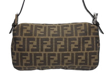 Load image into Gallery viewer, FENDI フェンディ ハンドバッグ ズッカ柄 マンマバケット ブラウン キャンバス レザー 26424 シルバー金具 美品 中古 4b005452