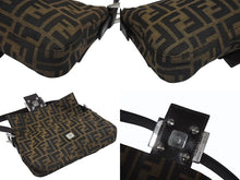 Load image into Gallery viewer, FENDI フェンディ ハンドバッグ ズッカ柄 マンマバケット ブラウン キャンバス レザー 26424 シルバー金具 美品 中古 4b005452