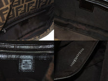 Load image into Gallery viewer, FENDI フェンディ ハンドバッグ ズッカ柄 マンマバケット ブラウン キャンバス レザー 26424 シルバー金具 美品 中古 4b005452