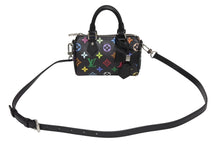 Load image into Gallery viewer, 新品同様 LOUIS VUITTON ルイヴィトン ナノスピーディ 村上隆 マルチカラー ブラック 2WAYバッグ M13406 PVC レザー 中古 4b005454