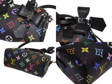 Load image into Gallery viewer, 新品同様 LOUIS VUITTON ルイヴィトン ナノスピーディ 村上隆 マルチカラー ブラック 2WAYバッグ M13406 PVC レザー 中古 4b005454