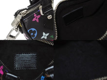 Load image into Gallery viewer, 新品同様 LOUIS VUITTON ルイヴィトン ナノスピーディ 村上隆 マルチカラー ブラック 2WAYバッグ M13406 PVC レザー 中古 4b005454