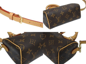 新品同様 LOUIS VUITTON ルイヴィトン ナノスピーディ ハンドバッグ 2WAYバッグ M81085 モノグラム 中古 4b005455