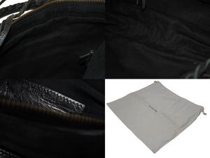 BALENCIAGA バレンシアガ ザ ファースト 2WAYバッグ ハンドバッグ ショルダーバッグ 103208・213048 ブラック 美品 中古 4b005456