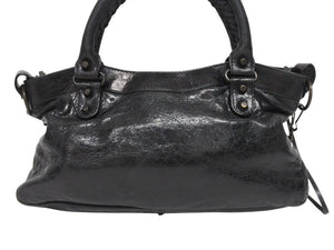 BALENCIAGA バレンシアガ ザ ファースト 2WAYバッグ ハンドバッグ ショルダーバッグ 103208・213048 ブラック 美品 中古 4b005456
