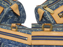 Load image into Gallery viewer, LOUIS VUITTON ルイヴィトン ネオスピーディ ハンドバッグ M95019 モノグラム デニム インディゴブルー ゴールド金具 美品 中古 4b005459