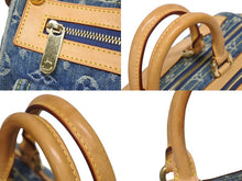 Load image into Gallery viewer, LOUIS VUITTON ルイヴィトン ネオスピーディ ハンドバッグ M95019 モノグラム デニム インディゴブルー ゴールド金具 美品 中古 4b005459