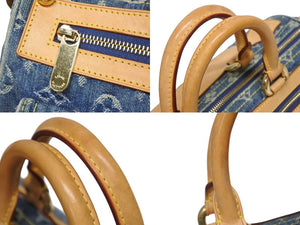 LOUIS VUITTON ルイヴィトン ネオスピーディ ハンドバッグ M95019 モノグラム デニム インディゴブルー ゴールド金具 美品 中古 4b005459