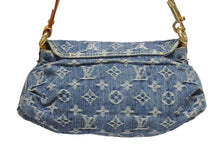 Load image into Gallery viewer, LOUIS VUITTON ルイヴィトン ミニプリーティ ワンショルダーバッグ M95050 モノグラム デニム レザー ゴールド金具 美品 中古 4b005461