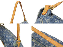 Load image into Gallery viewer, LOUIS VUITTON ルイヴィトン ミニプリーティ ワンショルダーバッグ M95050 モノグラム デニム レザー ゴールド金具 美品 中古 4b005461