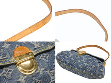 Load image into Gallery viewer, LOUIS VUITTON ルイヴィトン ミニプリーティ ワンショルダーバッグ M95050 モノグラム デニム レザー ゴールド金具 美品 中古 4b005461