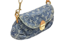 Load image into Gallery viewer, 極美品 LOUIS VUITTON ルイヴィトン ミニプリーティ ハンドバッグ M95050 モノグラムデニム レザー ブルー 中古 4b005462
