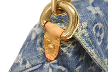 Load image into Gallery viewer, 極美品 LOUIS VUITTON ルイヴィトン ミニプリーティ ハンドバッグ M95050 モノグラムデニム レザー ブルー 中古 4b005462