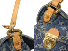 Load image into Gallery viewer, 極美品 LOUIS VUITTON ルイヴィトン ミニプリーティ ハンドバッグ M95050 モノグラムデニム レザー ブルー 中古 4b005462