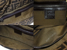 Load image into Gallery viewer, 極美品 FENDI フェンディ ハンドバッグ ズッカ柄 マンマバケット ブラウン キャンバス レザー 25124 シルバー金具 中古 4b005465