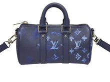 Load image into Gallery viewer, 極美品 LOUIS VUITTON ルイヴィトン ウォーターカラー モノグラム ブルー キーポルXS M57844 中古 4b005467