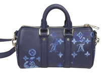 Load image into Gallery viewer, 極美品 LOUIS VUITTON ルイヴィトン ウォーターカラー モノグラム ブルー キーポルXS M57844 中古 4b005467