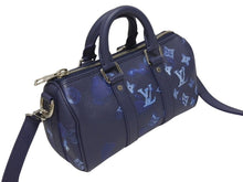 Load image into Gallery viewer, 極美品 LOUIS VUITTON ルイヴィトン ウォーターカラー モノグラム ブルー キーポルXS M57844 中古 4b005467