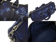 Load image into Gallery viewer, 極美品 LOUIS VUITTON ルイヴィトン ウォーターカラー モノグラム ブルー キーポルXS M57844 中古 4b005467