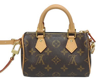 Load image into Gallery viewer, 新品同様 LOUIS VUITTON ルイヴィトン 2WAY ショルダーバッグ ヴィヴィエンヌ ナノ スピーディ モノグラム M82624 ブラウン 中古 4b005468