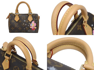新品同様 LOUIS VUITTON ルイヴィトン 2WAY ショルダーバッグ ヴィヴィエンヌ ナノ スピーディ モノグラム M82624 ブラウン 中古 4b005468